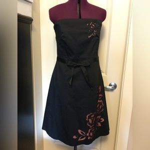 RW&CO black strapless a-line dress